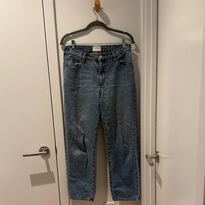 Agolde Midrise Straight Blue Denim Jeans